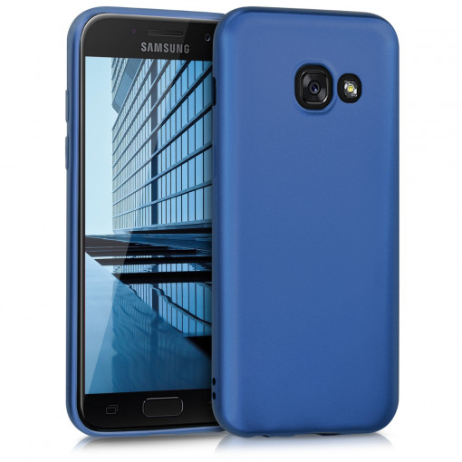 Husa pentru Samsung Galaxy A3 (2017), Silicon, Albastru, 41338.64