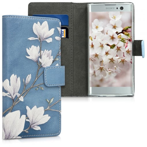 Husa pentru Sony Xperia XA2, Piele ecologica, Albastru, 44294.02