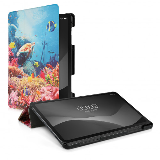 Husa pentru tableta Samsung Galaxy Tab S6 Lite, Kwmobile, Multicolor, Piele ecologica, 55444.04