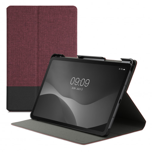 Husa pentru tableta Samsung Galaxy Tab S6 Lite, Kwmobile, Rosu/Negru, Textil, 52246.04