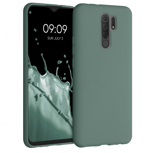 Husa pentru Xiaomi Redmi 9, Silicon, Verde, 52766.171, kwmobile