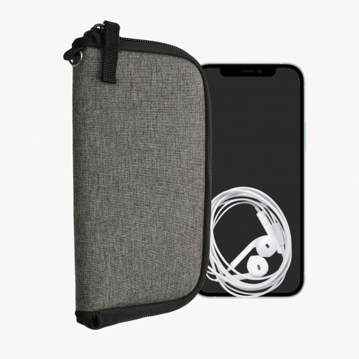 Husa Universala Kwmobile marime L - 6,5 inch, Textil, Gri, 58825.3.19