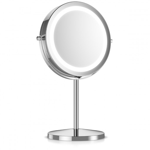 Oglinda Cosmetica cu suport, Iluminare LED, marire 5x, reglabila, 41188