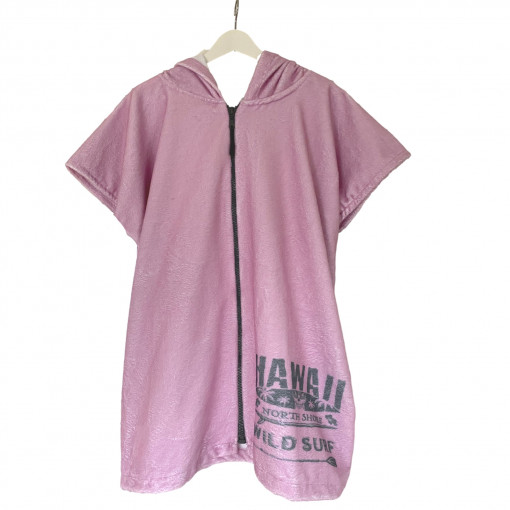 Poncho de baie pentru copii Homelevel, 1-3 ani, Roz, Bumbac organic, 54935.10.01