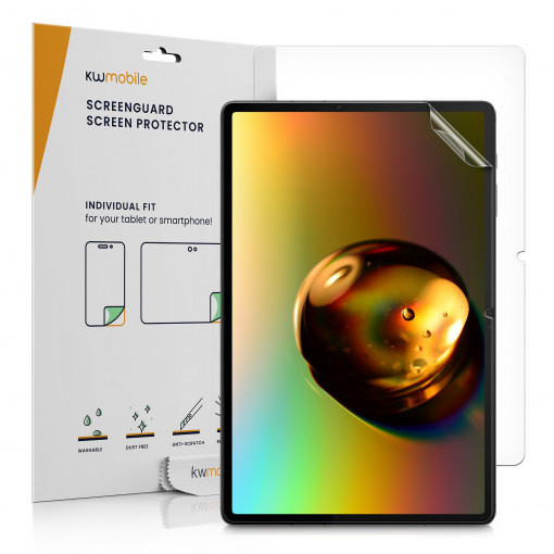 Set 2 Folii de protectie pentru tableta Samsung Galaxy Tab S8 , Kwmobile, Transparent, Plastic, 57126.1