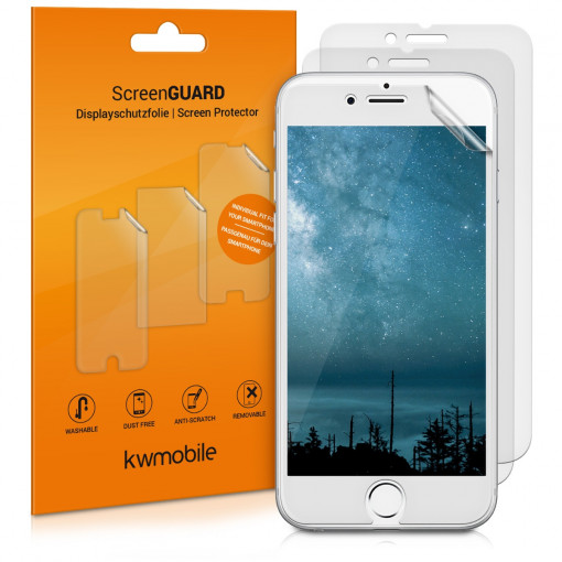 Set 3 Folii de protectie pentru Apple iPhone 6 / iPhone 6s, kwmobile, Fata, Anti reflexie, 21924.2