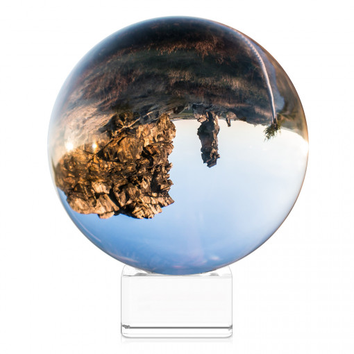 Glob de sticla cu sport Navaris pentru fotografii/ decor, 100 mm, 45357.26