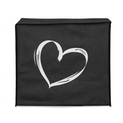 Husa de praf Kwmobile pentru Nespresso Lattissima Pro, Negru/Alb , Textil, 59985.01