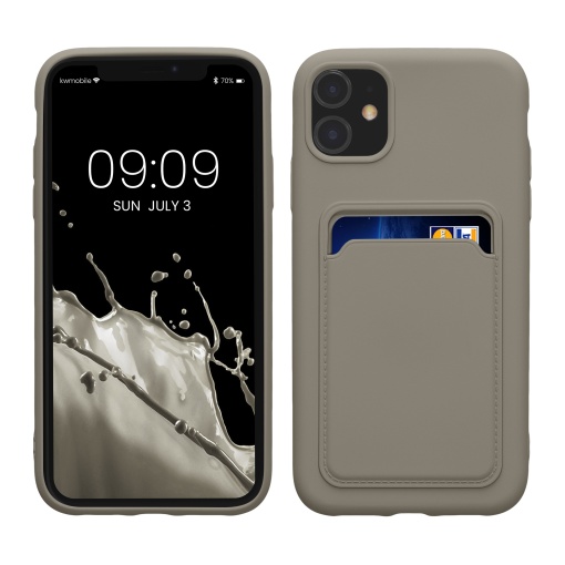 Husa Kwmobile pentru Apple iPhone 11, Gri, Silicon, KWM0000134F016C - Img 1