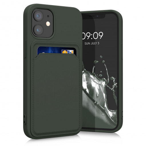 Husa Kwmobile pentru Apple iPhone 12 Mini, Silicon, Verde, 55111.80