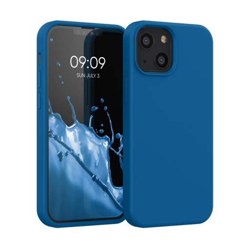 Husa Kwmobile pentru Apple iPhone 13 Mini, Albastru, Silicon, KWM000013OU061C