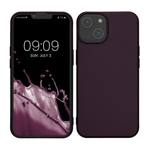 Husa Kwmobile pentru Apple iPhone 14, Violet inchis, Silicon, KWM000022RV005C