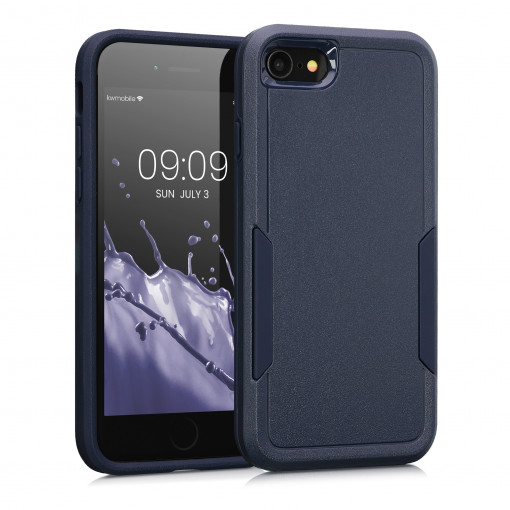 Husa Kwmobile pentru Apple iPhone 8/iPhone 7/iPhone SE 2, Silicon, Albastru, 59193.17
