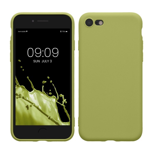 Husa Kwmobile pentru Apple iPhone SE (2022)/iPhone SE (2020)/iPhone 8, Verde deschis, Silicon, KWM0000083F051C