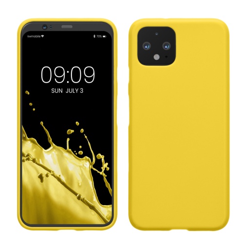 Husa Kwmobile pentru Google Pixel 4, Galben, Silicon, KWM000010ON016C