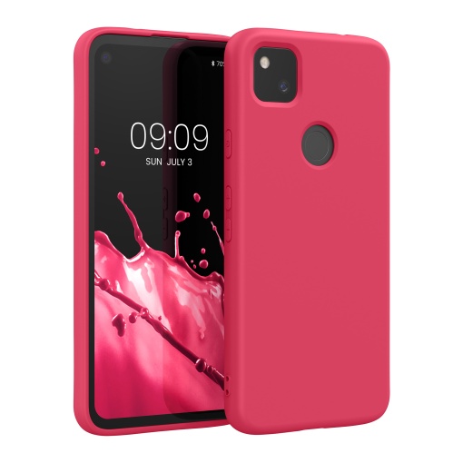 Husa Kwmobile pentru Google Pixel 4a, Roz, Silicon, KWM000011JE039C - Img 1
