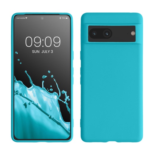 Husa Kwmobile pentru Google Pixel 7, Albastru deschis, Silicon, KWM000016ZL026C