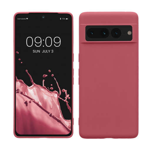 Husa kwmobile pentru Google Pixel 7 Pro, Silicon, Roz, 59400.167 - Img 1