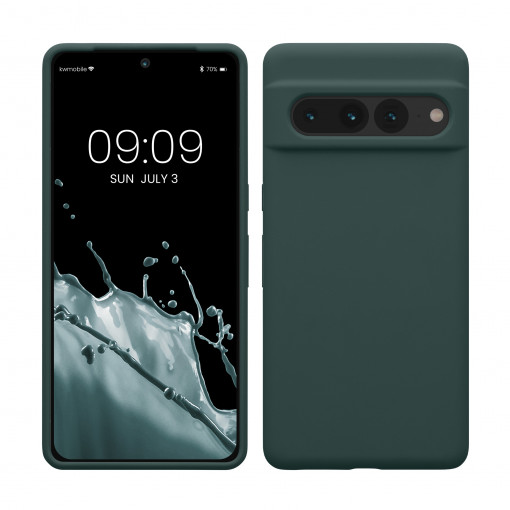 Husa kwmobile pentru Google Pixel 7 Pro, Silicon, Verde, 59452.171 - Img 1
