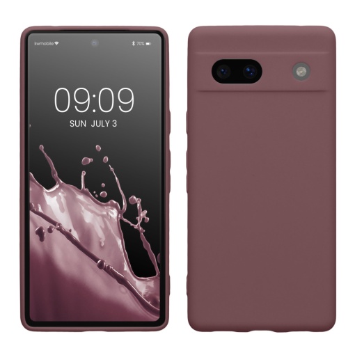 Husa Kwmobile pentru Google Pixel 7a, Visiniu, Silicon, KWM000019YF025C
