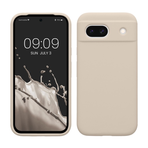 Husa Kwmobile pentru Google Pixel 8a, Crem, Silicon, KWM000020KQ054C