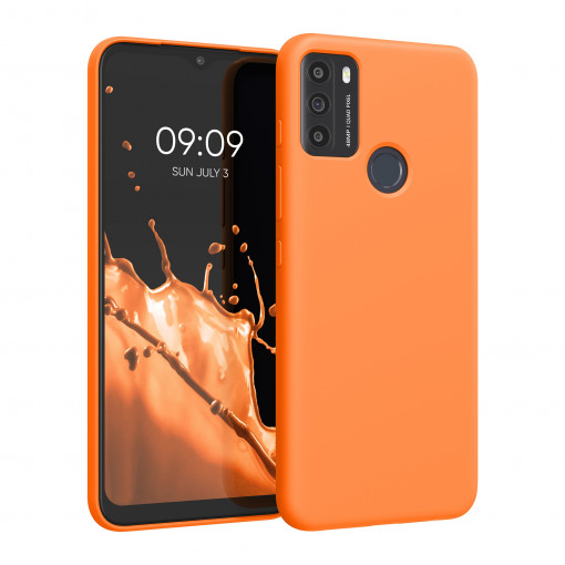 Husa Kwmobile pentru Motorola Moto G50, Silicon, Portocaliu, 55470.150