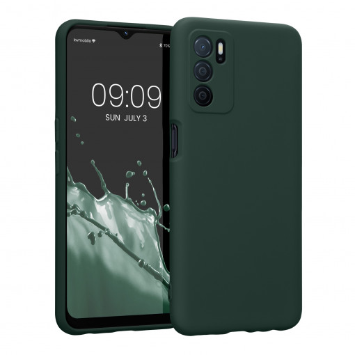 Husa Kwmobile pentru OPPO A16/A16s, Silicon, Verde, 57572.169