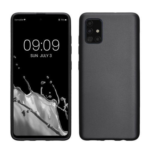 Husa Kwmobile pentru Samsung Galaxy A51, Gri, Silicon, 51201.232
