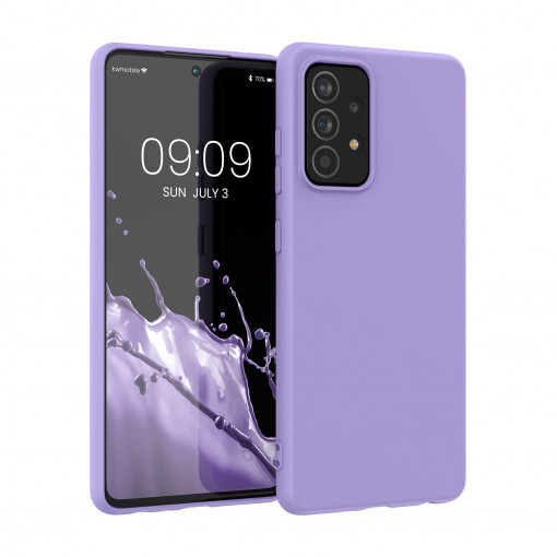 Husa Kwmobile pentru Samsung Galaxy A52/Galaxy A52 5G/Galaxy A52s 5G, Silicon, Mov, 54346.222