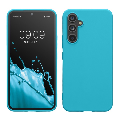 Husa Kwmobile pentru Samsung Galaxy A54 5G, Albastru deschis, Silicon, KWM000018FR044C