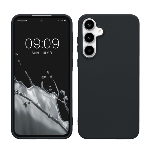Husa Kwmobile pentru Samsung Galaxy A55 5G, Albastru inchis, Silicon, KWM000021MG017C