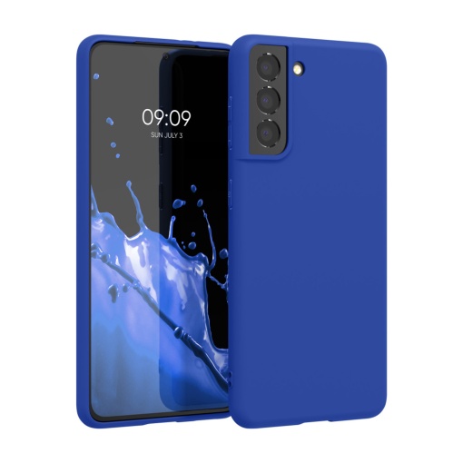 Husa Kwmobile pentru Samsung Galaxy S21, Albastru, Silicon, KWM000012BS044C