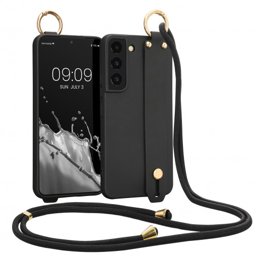 Husa Kwmobile pentru Samsung Galaxy S22, Silicon, Negru, 58492.01