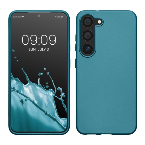Husa Kwmobile pentru Samsung Galaxy S23 Plus, Albastru, Silicon, 60313.251