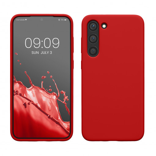 Husa kwmobile pentru Samsung Galaxy S23 Plus, Silicon, Rosu, 60274.208