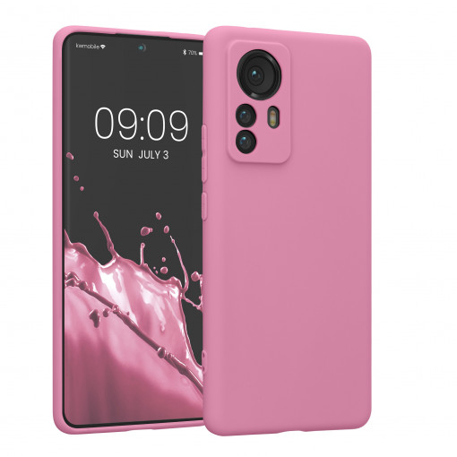 Husa Kwmobile pentru Xiaomi 12 Pro, Silicon, Roz, 57936.167