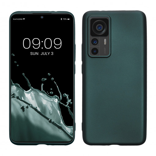 Husa kwmobile pentru Xiaomi 12T/12T Pro, Silicon, Verde, 60153.14