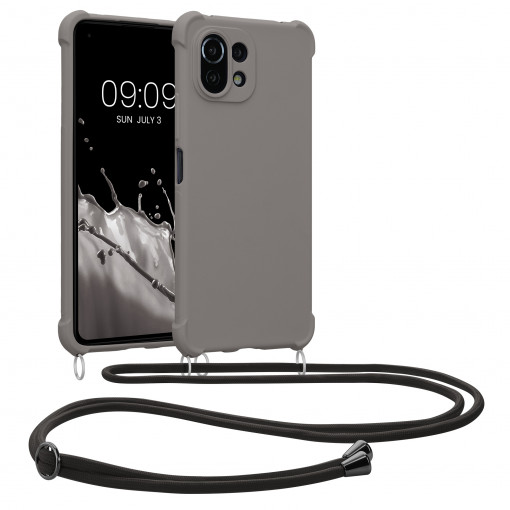 Husa Kwmobile pentru Xiaomi Mi 11 Lite 5G/11 Lite 5G NE, Silicon, Gri, 55902.43