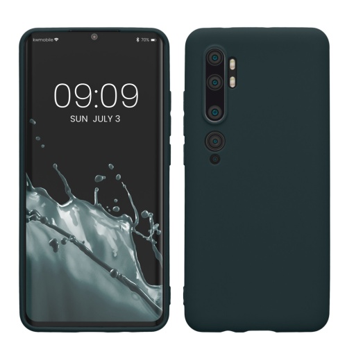 Husa Kwmobile pentru Xiaomi Mi Note 10/Note 10 Pro, Verde inchis, Silicon, KWM000010UX010C
