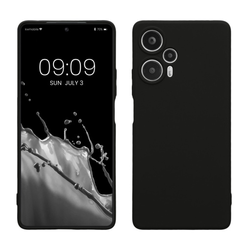 Husa Kwmobile pentru Xiaomi Poco F5, Negru, Silicon, 61638.01