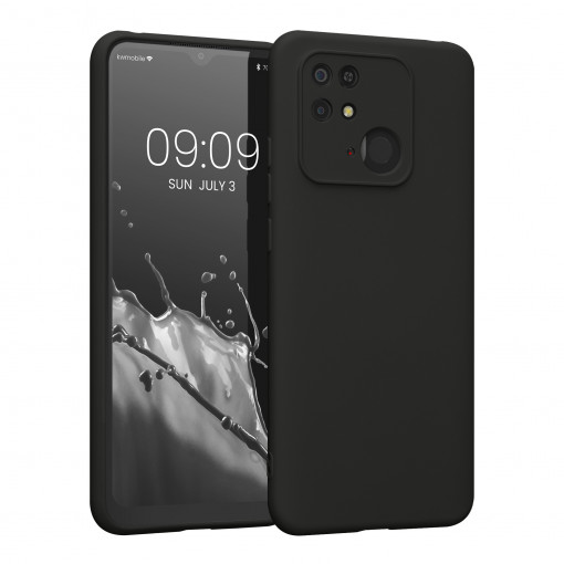 Husa Kwmobile pentru Xiaomi Redmi 10C, Silicon, Negru, 59229.01