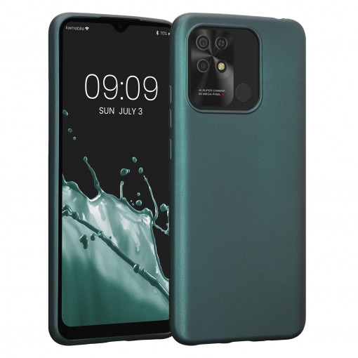 Husa Kwmobile pentru Xiaomi Redmi 10C, Silicon, Verde, 59232.14