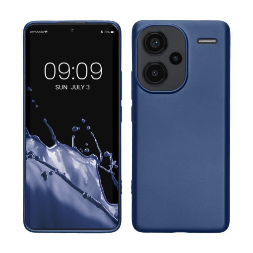 Husa Kwmobile pentru Xiaomi Redmi Note 13 Pro Plus 5G, Albastru, Silicon, KWM000020KJ008C