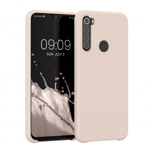 Husa Kwmobile pentru Xiaomi Redmi Note 8, Silicon, Crem, 50186.10