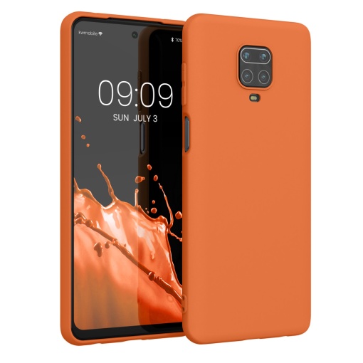 Husa Kwmobile pentru Xiaomi Redmi Note 9S/Redmi Note 9 Pro/Redmi Note 9 Pro Max, Portocaliu, Silicon, KWM000011AH049C