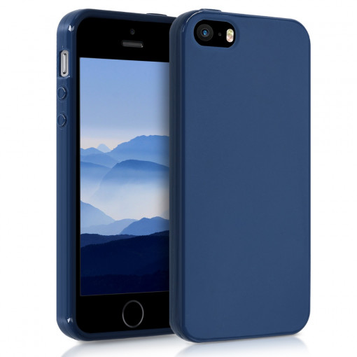 Husa pentru Apple iPhone 5 / iPhone 5s / iPhone SE, Silicon, Albastru, 33098.116