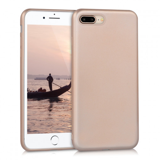 Husa pentru Apple iPhone 8 Plus / iPhone 7 Plus, Silicon, Rose Gold, 40351.81
