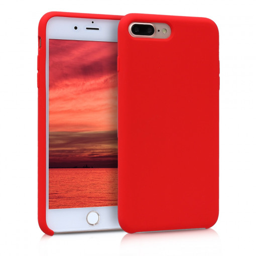 Husa pentru Apple iPhone 8 Plus / iPhone 7 Plus, Silicon, Rosu, 40842.09