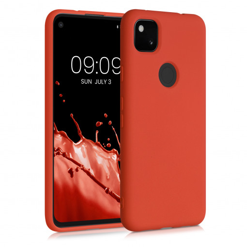 Husa pentru Google Pixel 4a, Silicon, Portocaliu, 52622.218, kwmobile