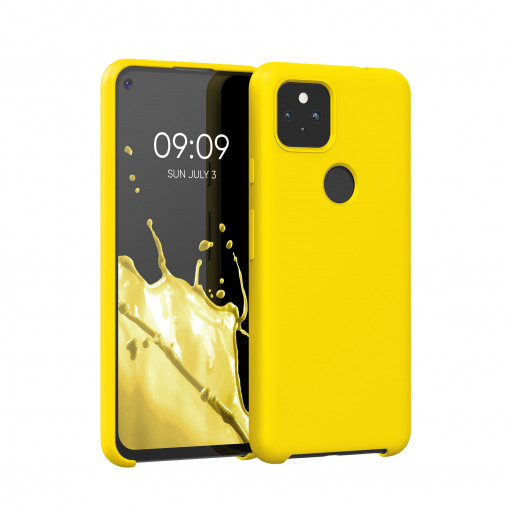 Husa pentru Google Pixel 5a, Silicon, Galben, 55207.165, kwmobile